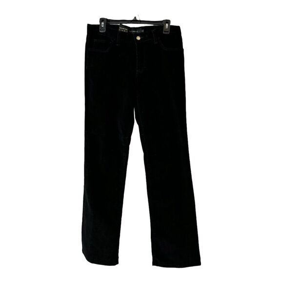 NWT Calvin Klein Women's 8 Black Corduroy Straight Jeans 5-Pocket Minimalist - Picture 1 of 6